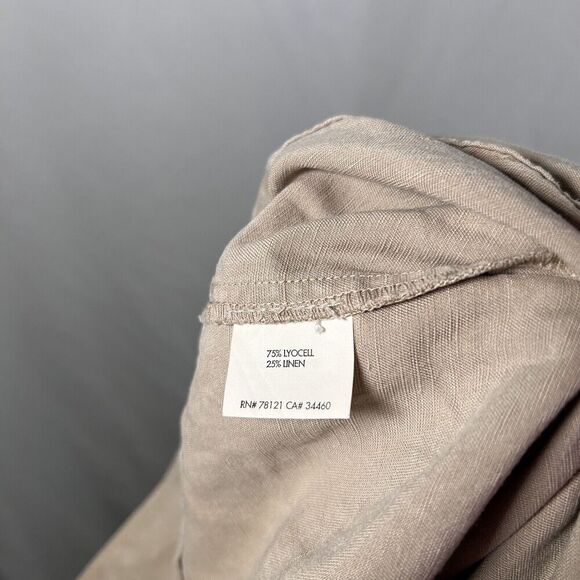 Eileen Fisher Linen Blend Pants Women's 6P Petite Single Pocket Mid Rise Light - Picture 9 of 9